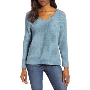 NWT Lucky Brand Chenille V-Neck Ribbed Pullover Sweater